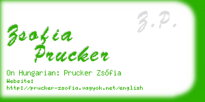 zsofia prucker business card